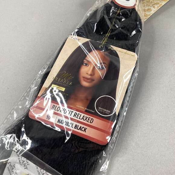 Blowout Relaxed 10” Natural Black 100% Unprocessed Human Hair Extensions - Picture 2 of 5